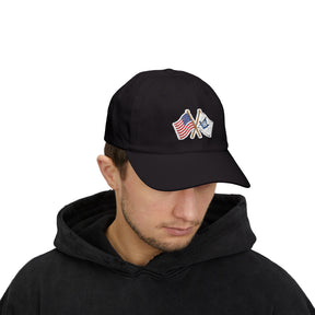 Master Mason Blue Lodge Baseball Cap - Cotton Various Colors Crossed Flags - Bricks Masons