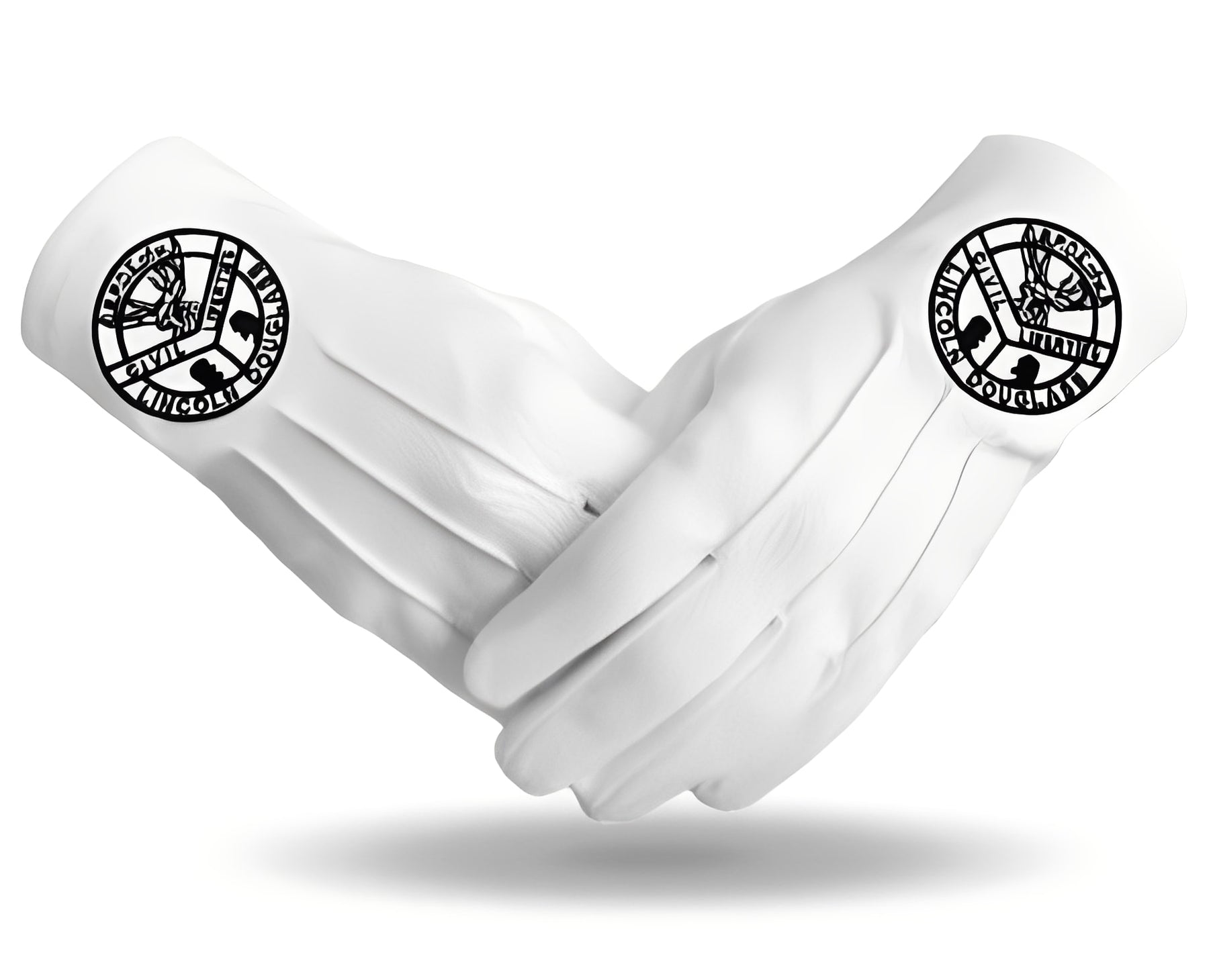 Elks of the World Gloves - White Cotton Civil Liberties - Bricks Masons