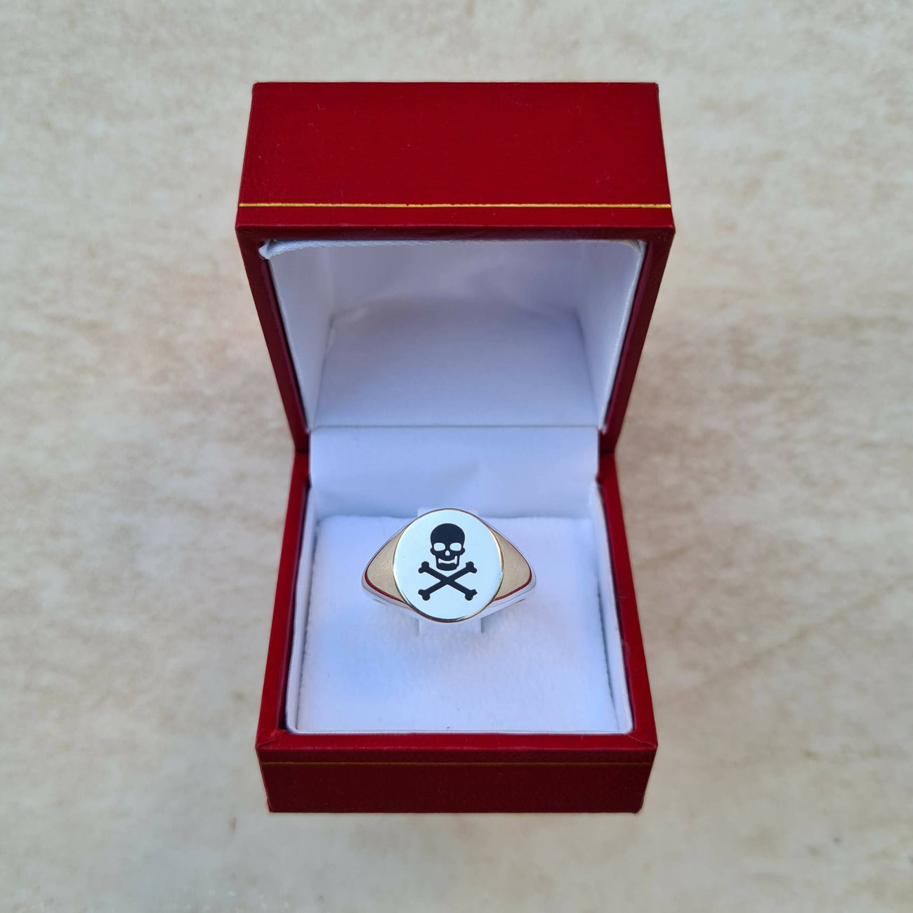 Skull And Bones Ring - 925K Sterling Silver - Bricks Masons