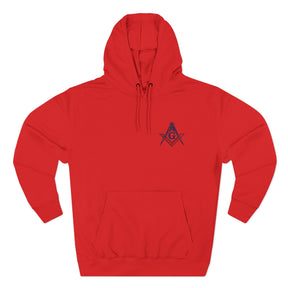 Master Mason Blue Lodge Hoodie - Front Stitch Design - Bricks Masons