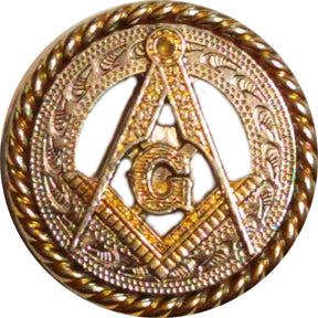 Master Mason Blue Lodge Door Knob - Gold Square & Compass Set of 6