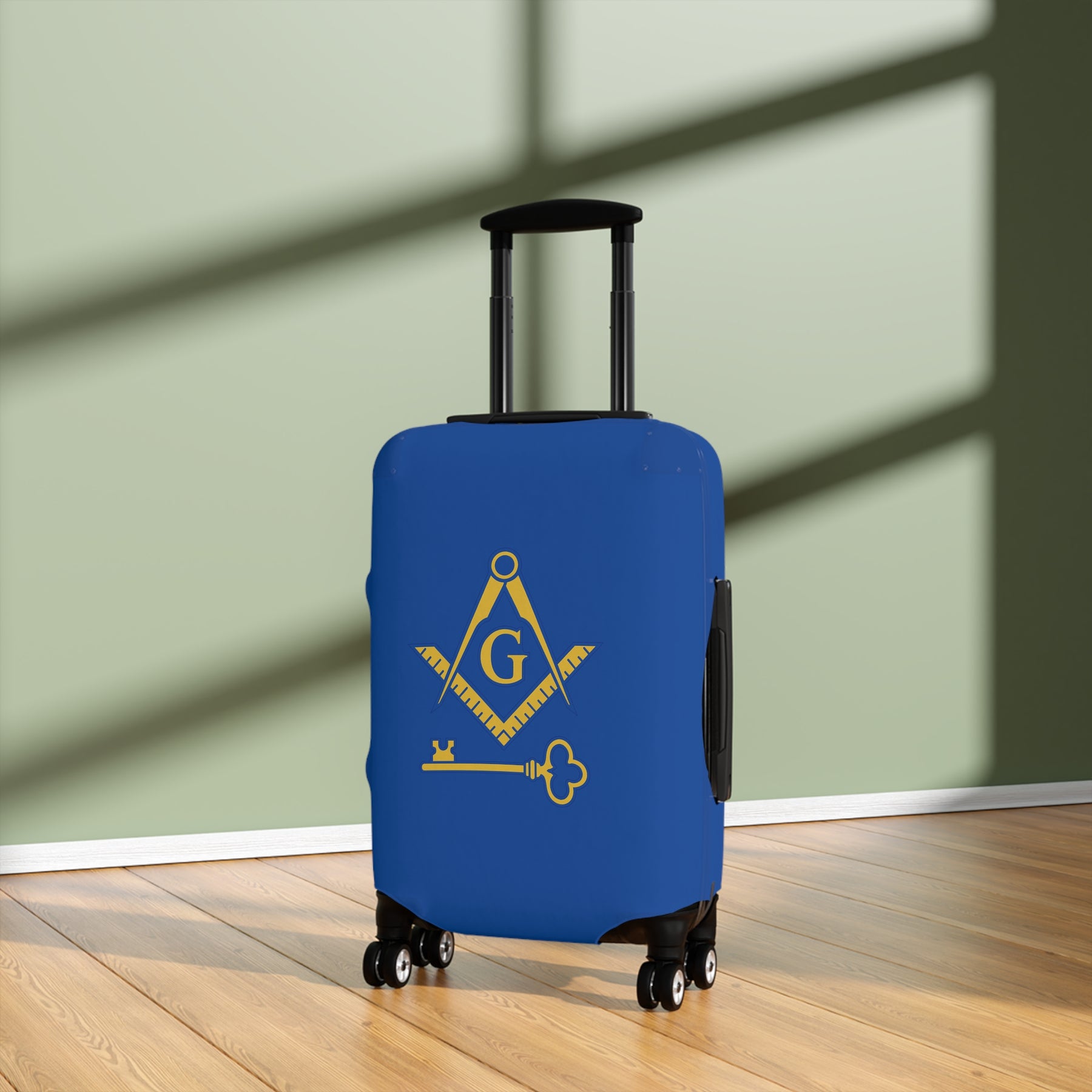 International Masons Luggage Cover - Square & Compass G with Key Emblem