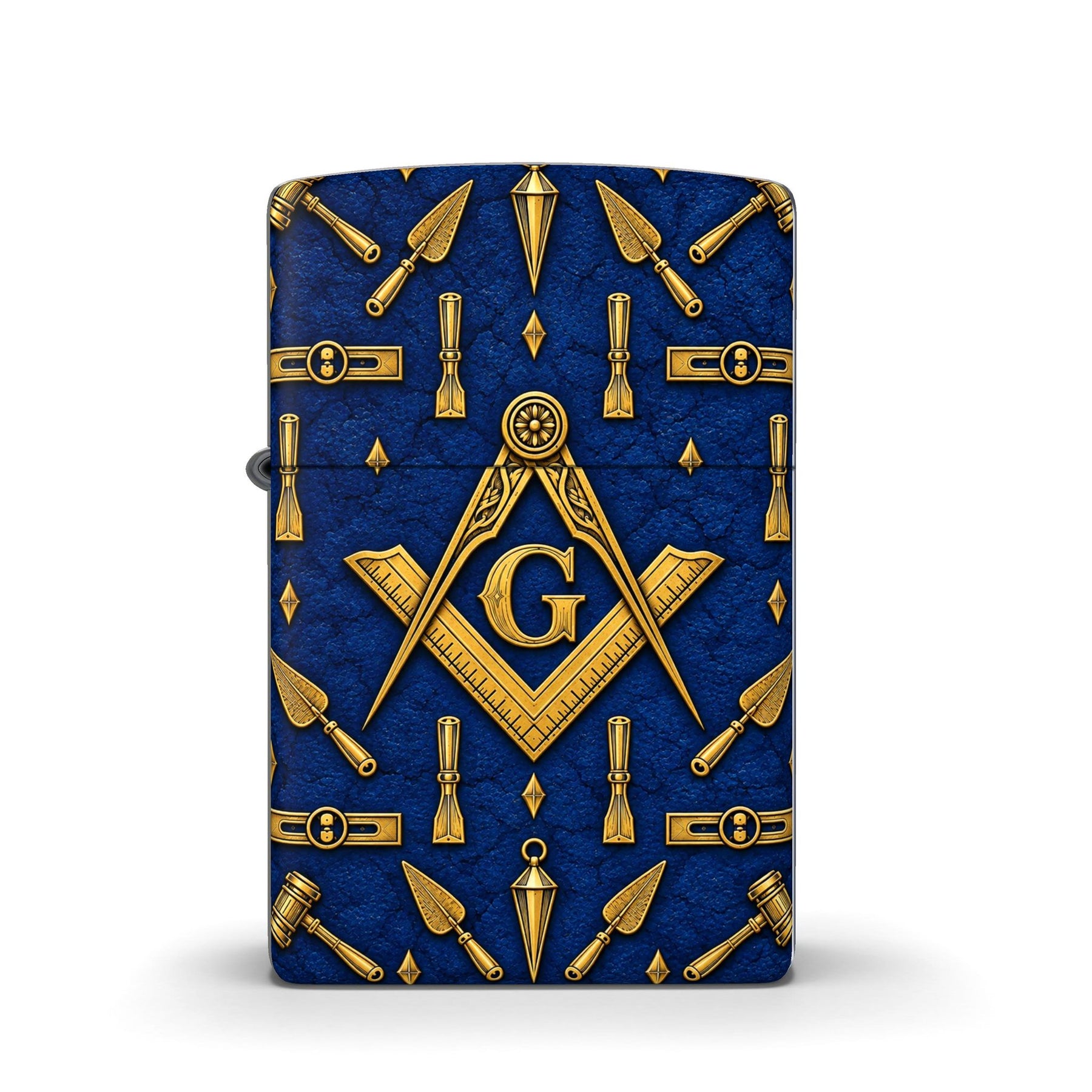Master Mason Blue Lodge Lighter - Blue With Gold S & C Masonic Working Tools Zippo®