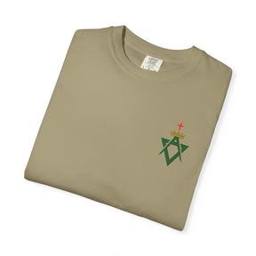 Allied Masonic Degrees T-Shirt - Cotton Garment-Dyed Tee Various Colors - Bricks Masons