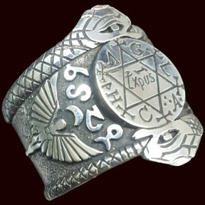 King Solomon's Signet Ring in Silver 2.2 x 1.5 cm 12 g Art 32 - Bricks Masons