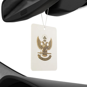 33rd Degree Scottish Rite Car Air Freshener - Double Headed Eagle & Crown Design - Bricks Masons