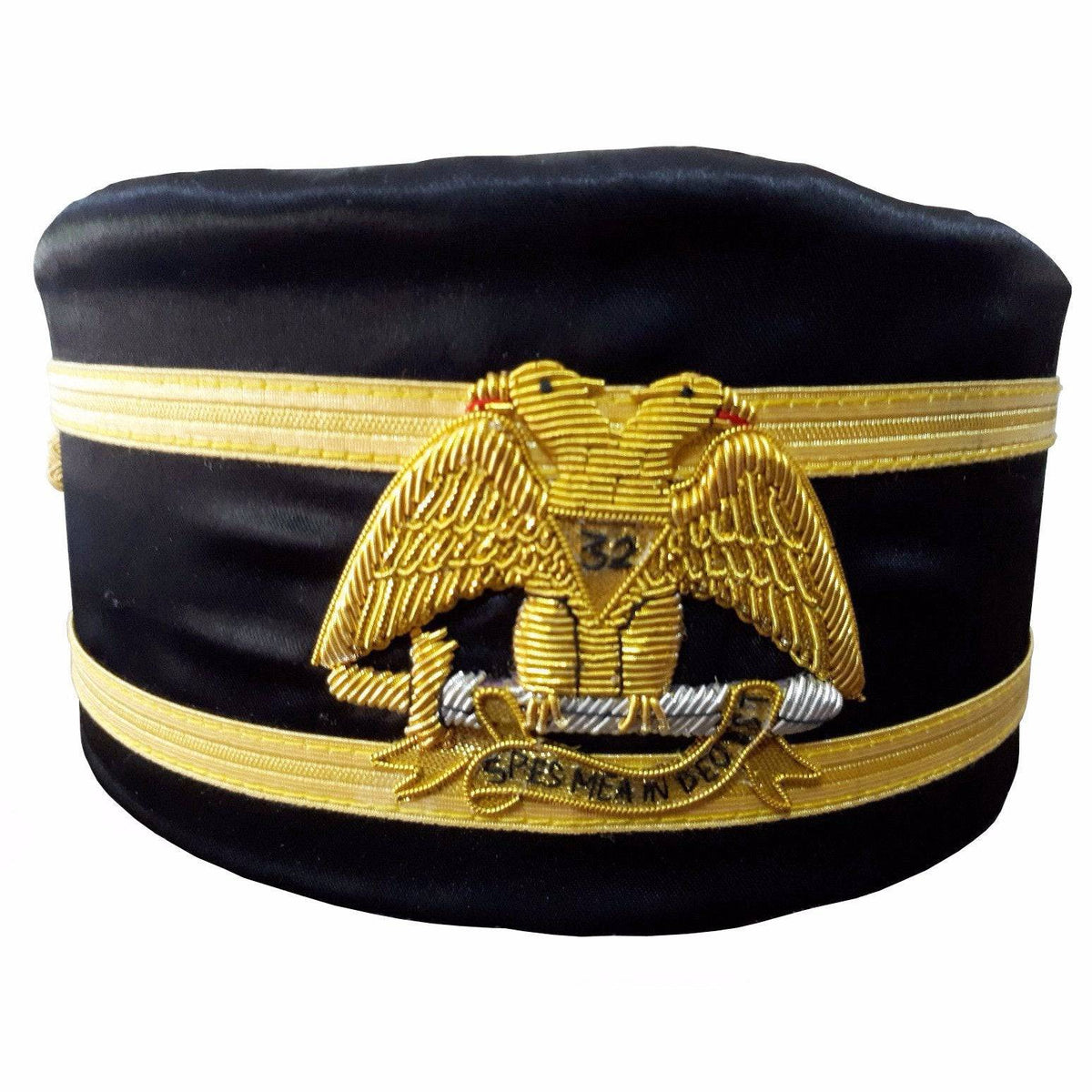 32nd Degree Scottish Rite Crown Cap - Bullion Hand Embroidery - Bricks Masons