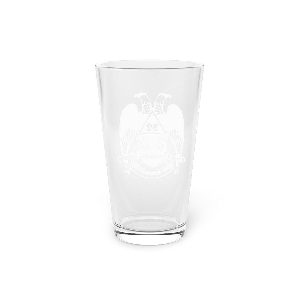 32nd Degree Scottish Rite Pint Glass - Wings Down 16oz - Bricks Masons
