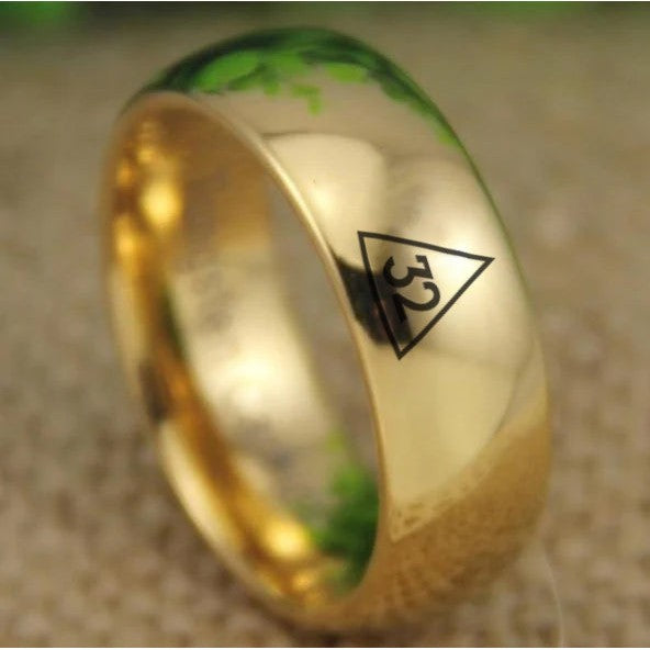 32nd Degree Scottish Rite Ring - Gold Color