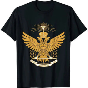 32nd Degree Scottish Rite T-Shirt - Eagle Wings Up Cotton & Oversized