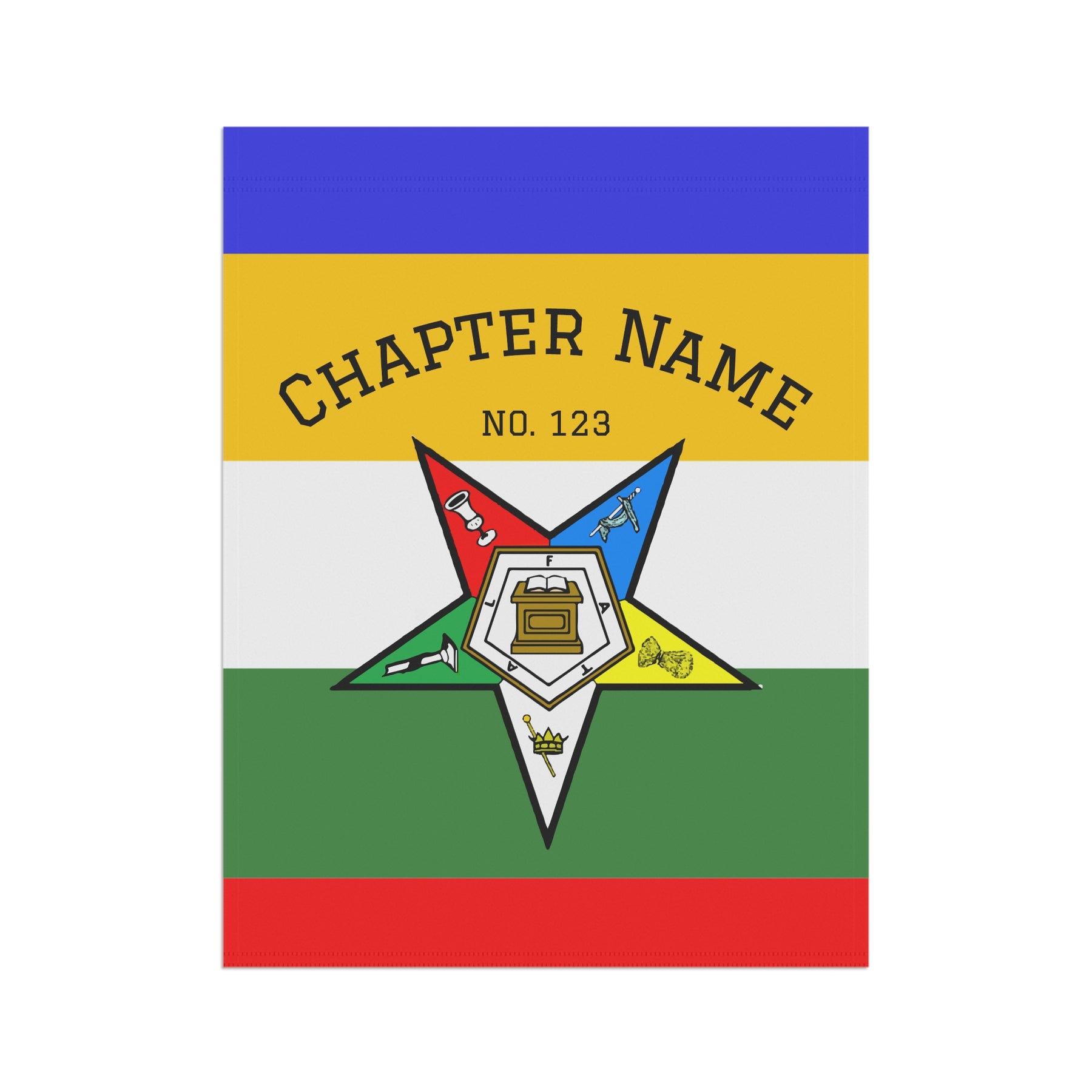 OES Yard Flag - Colorful Printed Design With Personalization - Bricks Masons