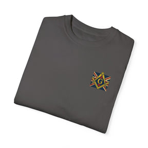 Master Mason Craft T-Shirt - United Kingdom Mason Garment-Dyed Tee - Bricks Masons