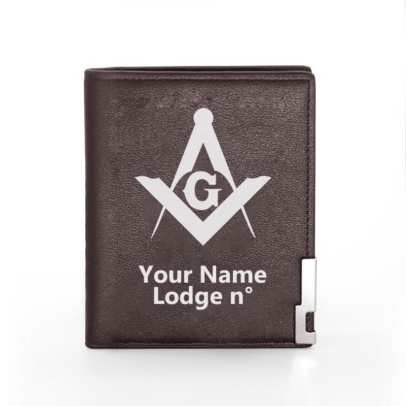 Master Mason Blue Lodge Wallet - Black & Brown