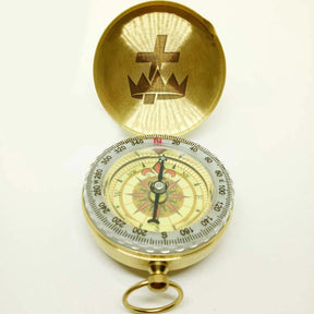 Knights Templar Navigational Compass - Gold Plating With Personalization