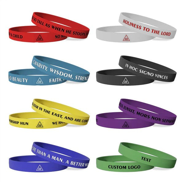 33rd Degree Scottish Rite Bracelet - Various Silicone Colors