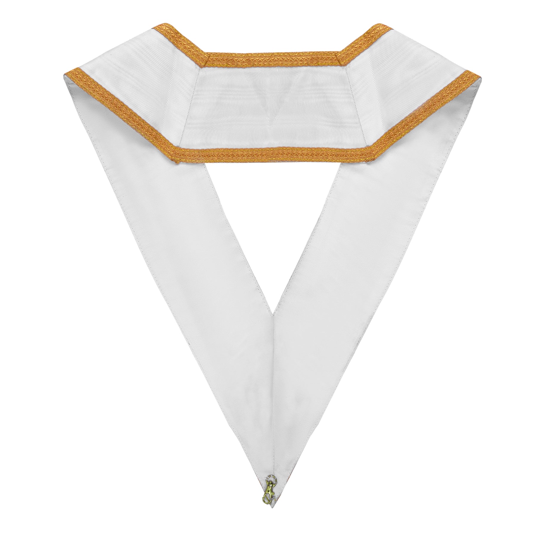 Scottish Rite Ribbon 33rd Degree Scottish Rite Collar - White Ribbon with Gold Bullion ...