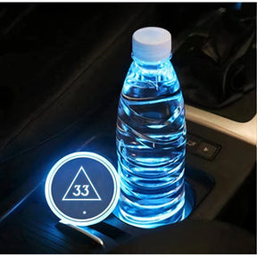 33rd Degree Scottish Rite Cup Holder - Various LED Colors