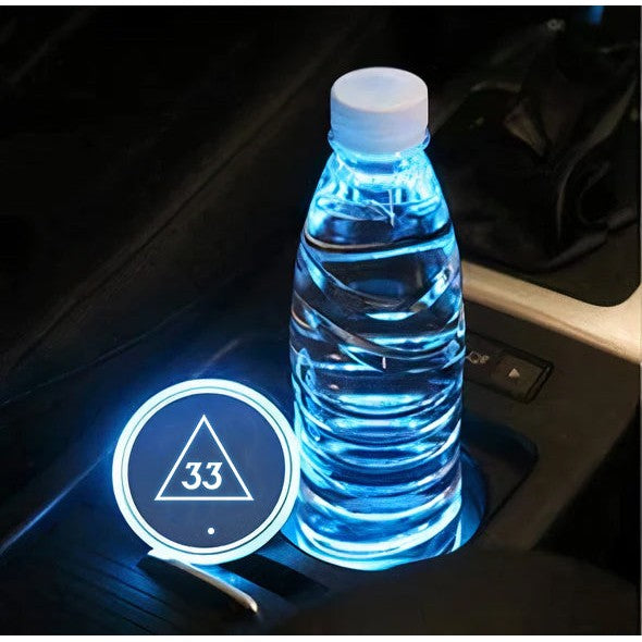 33rd Degree Scottish Rite Cup Holder - Various LED Colors
