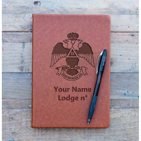 33rd Degree Scottish Rite Journal - Wings Down Brown Faux Leather