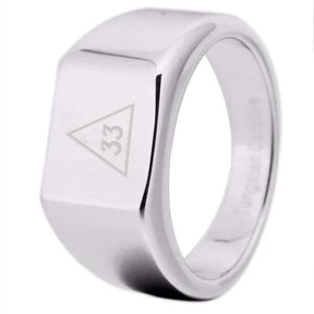 33rd Degree Scottish Rite Ring - 12MM Width Silver
