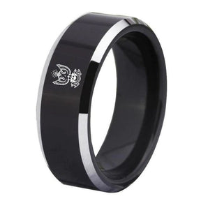 33rd Degree Scottish Rite Ring - Wings Up Black Tungsten Personalizable
