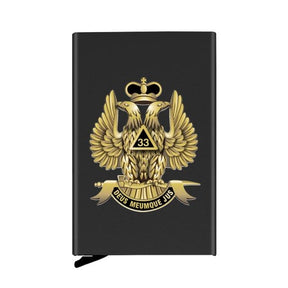 33rd Degree Scottish Rite Wallet - Automatic Pop-up Credit Card - Bricks Masons