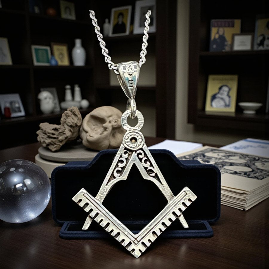 Masonic Entered Apprentice Degree Pendant in 925 Silver 2.5 cm 4.5 gr Art 34 - Bricks Masons
