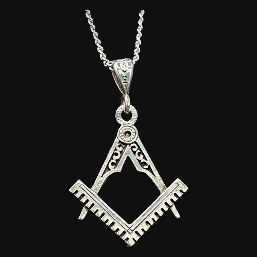 Masonic Entered Apprentice Degree Pendant in 925 Silver 2.5 cm 4.5 gr Art 34 - Bricks Masons