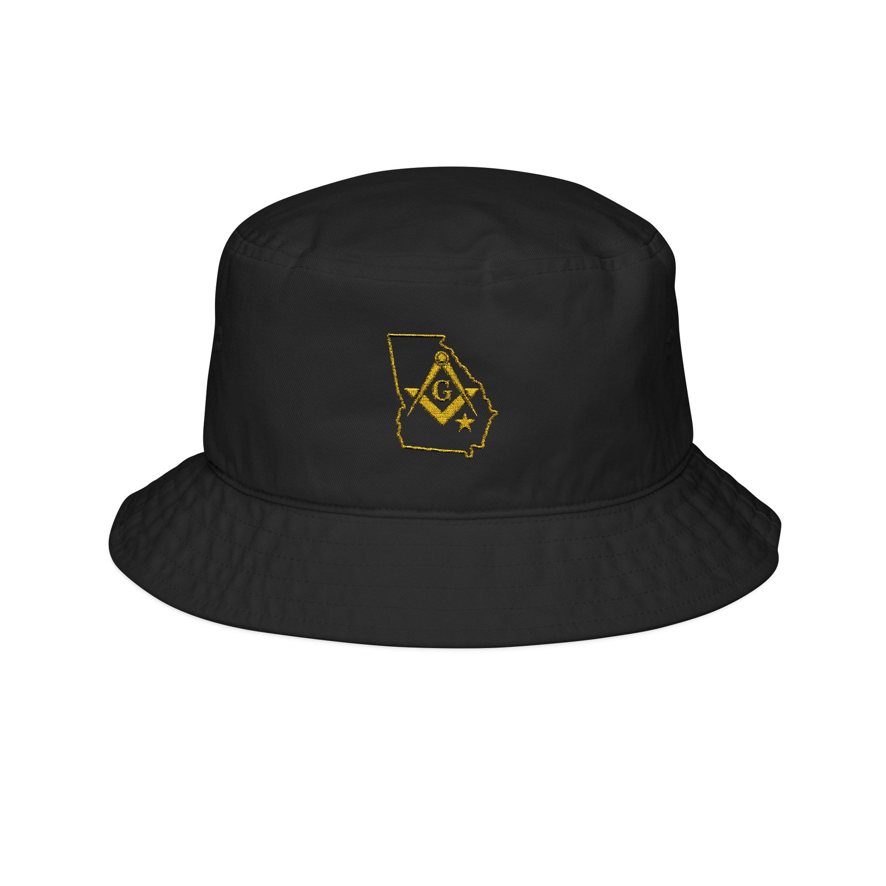 Master Mason Blue Lodge Bucket Hat - Georgia State Outline with S&C G Embroidery