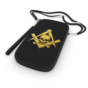 Widows Sons Passport Wallet - Skull & Bones With S&C With Shoulder & Wrist Strap - Bricks Masons