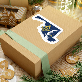 Master Mason Blue Lodge Sticker Decal - Kiss-Cut Maryland Chesapeake Bay - Bricks Masons