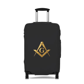 Master Mason Blue Lodge Luggage Cover - Golden Square & Compasses G Emblem