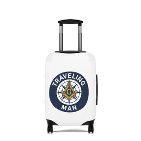 Master Mason Blue Lodge Luggage Cover - Traveling Man Square & Compasses G