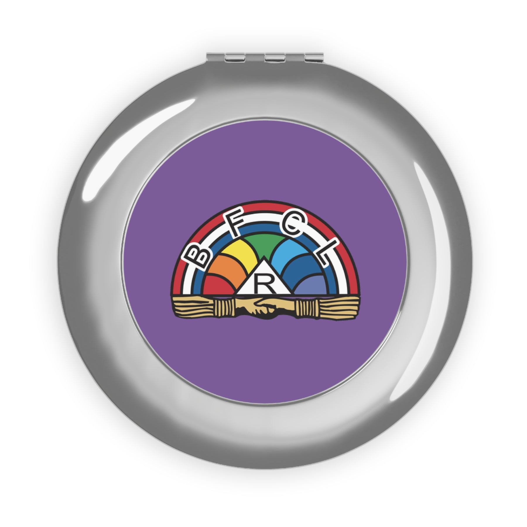 International Order of The Rainbow For Girls Compact Mirror - Rainbow Emblem