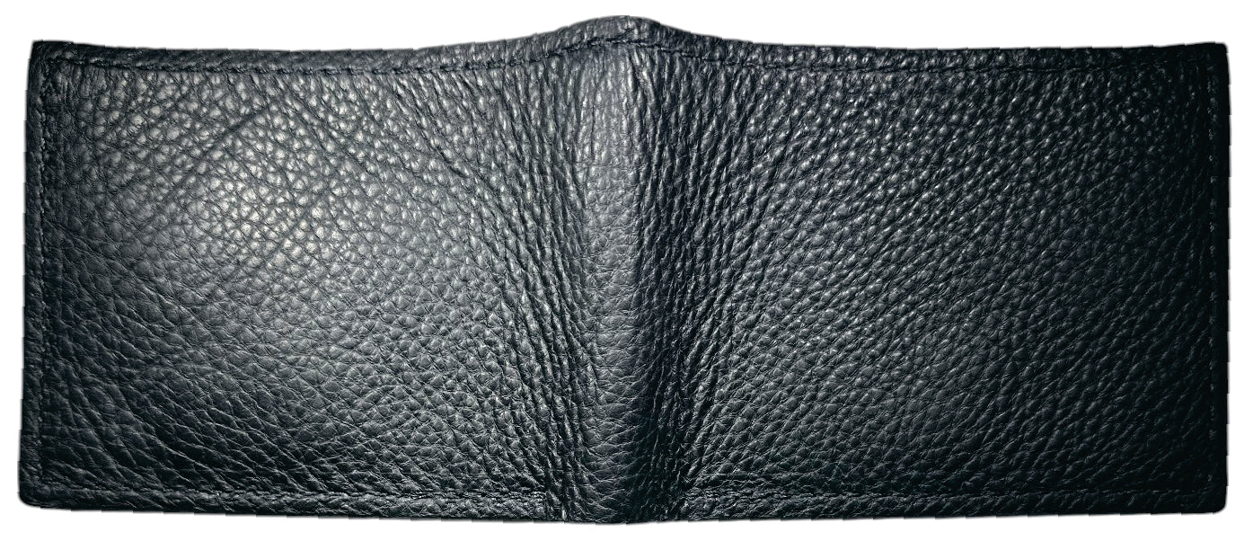 Past Master Blue Lodge Wallet - Buffalo Black Leather Bison Bifold