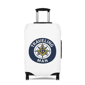 Master Mason Blue Lodge Luggage Cover - Traveling Man Square & Compasses G