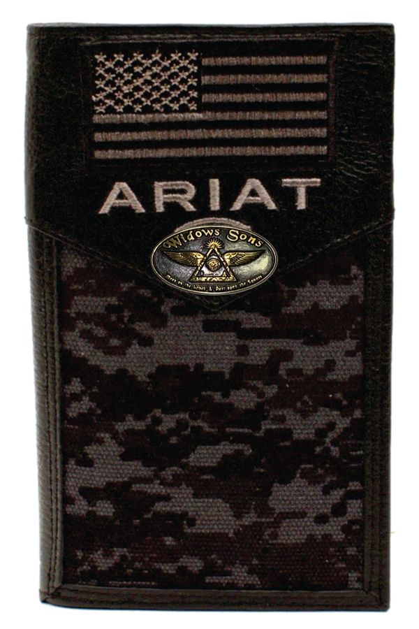 Widows Sons Wallet - Ariat American Flag Black Digital Camo