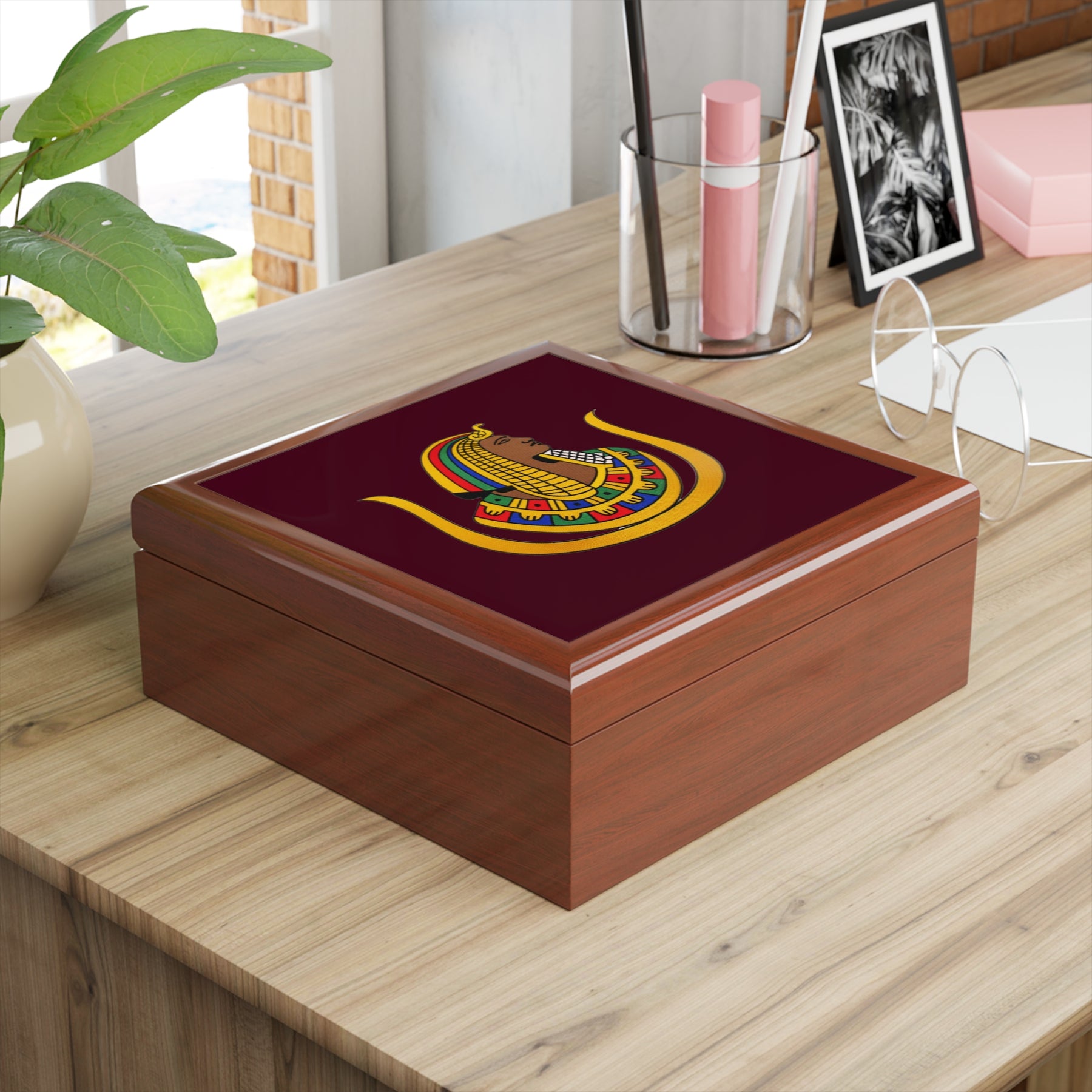 DOI Jewelry Box - Classic Goddess Emblem Design