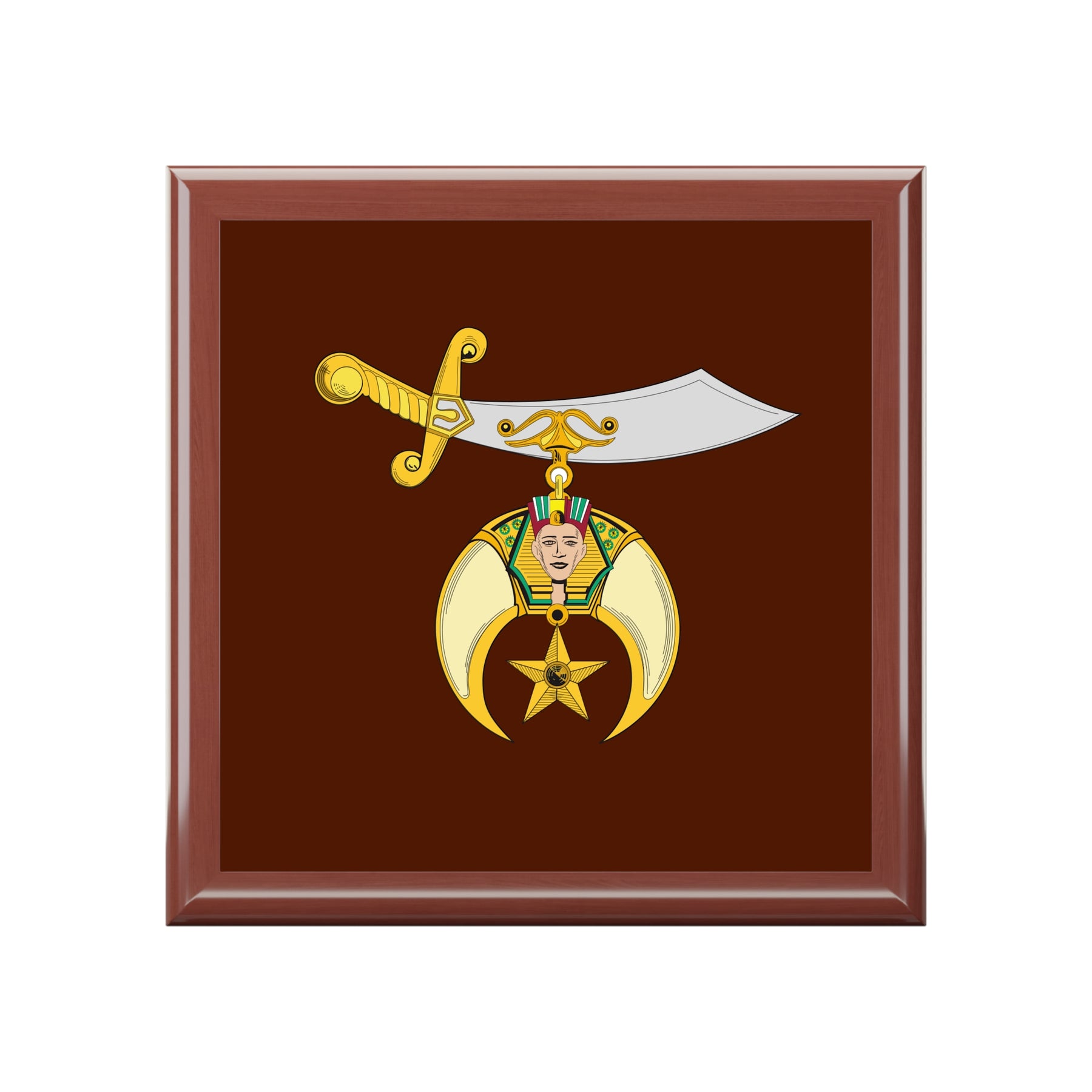 Shriners Jewelry Box - Scimitar & Crescent Emblem