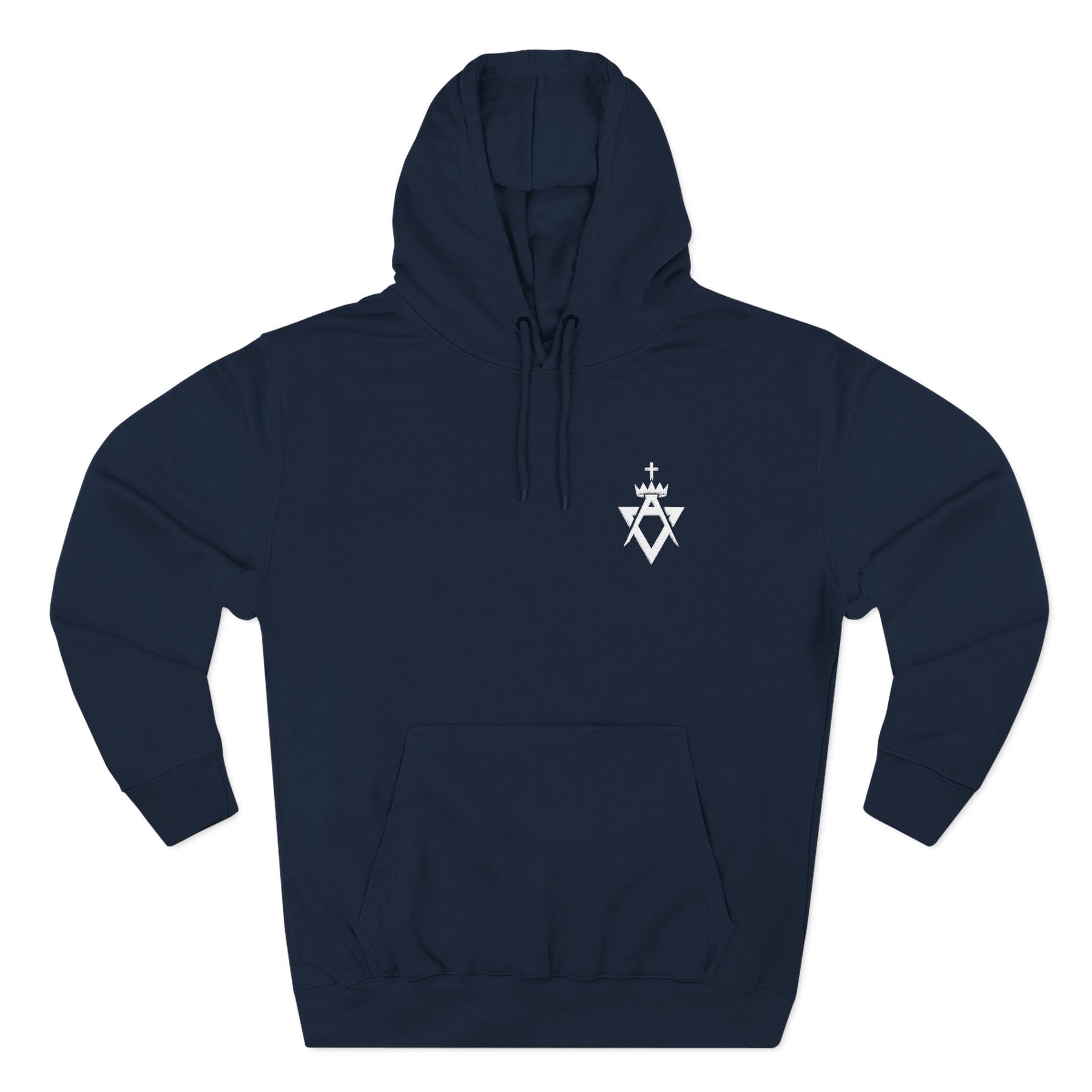 Allied Masonic Degrees Hoodie - Three-Panel Fleece Front Embroidery Design - Bricks Masons