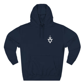 Allied Masonic Degrees Hoodie - Three-Panel Fleece Front Embroidery Design - Bricks Masons