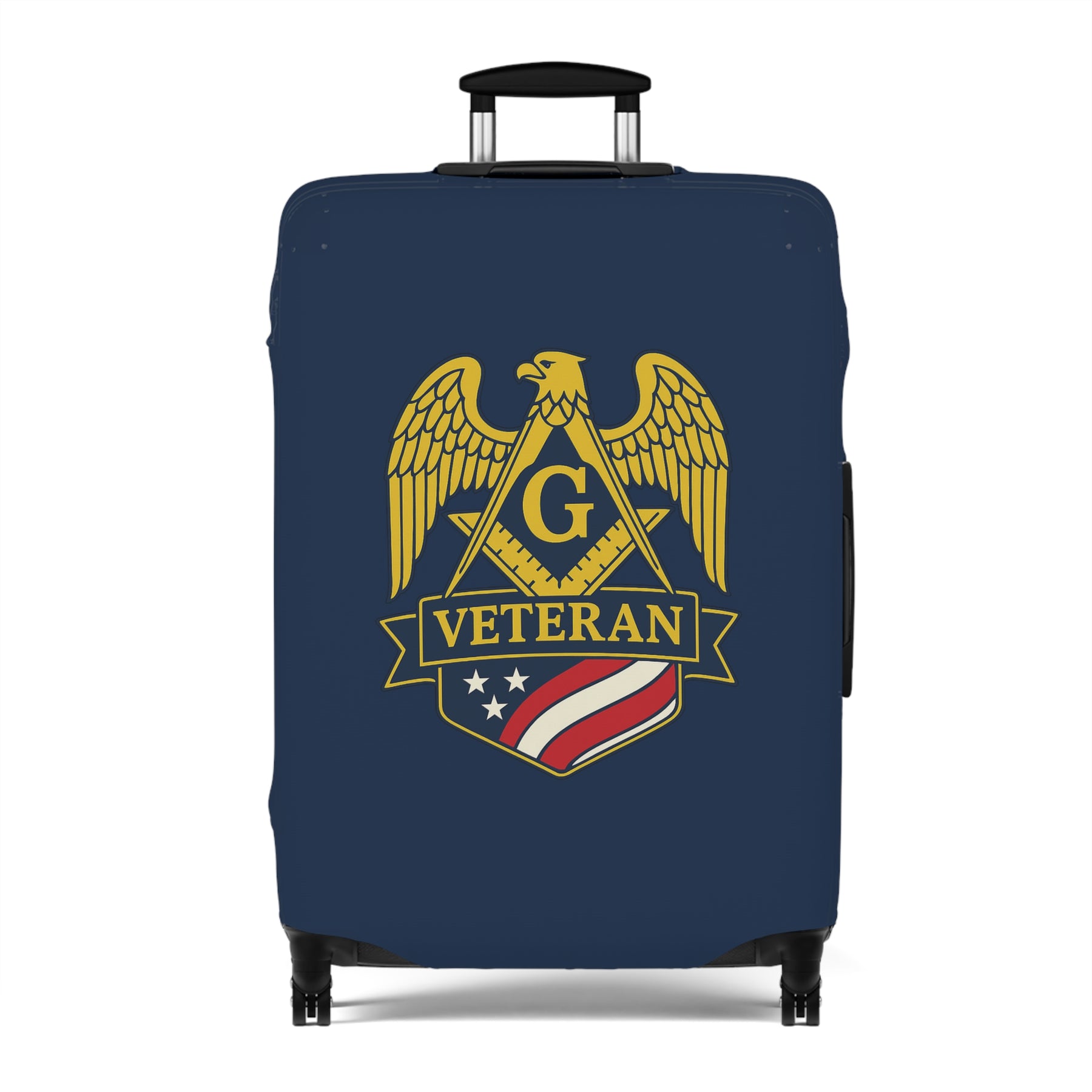 Master Mason Blue Lodge Luggage Cover - S&C G Veteran Mason Emblem