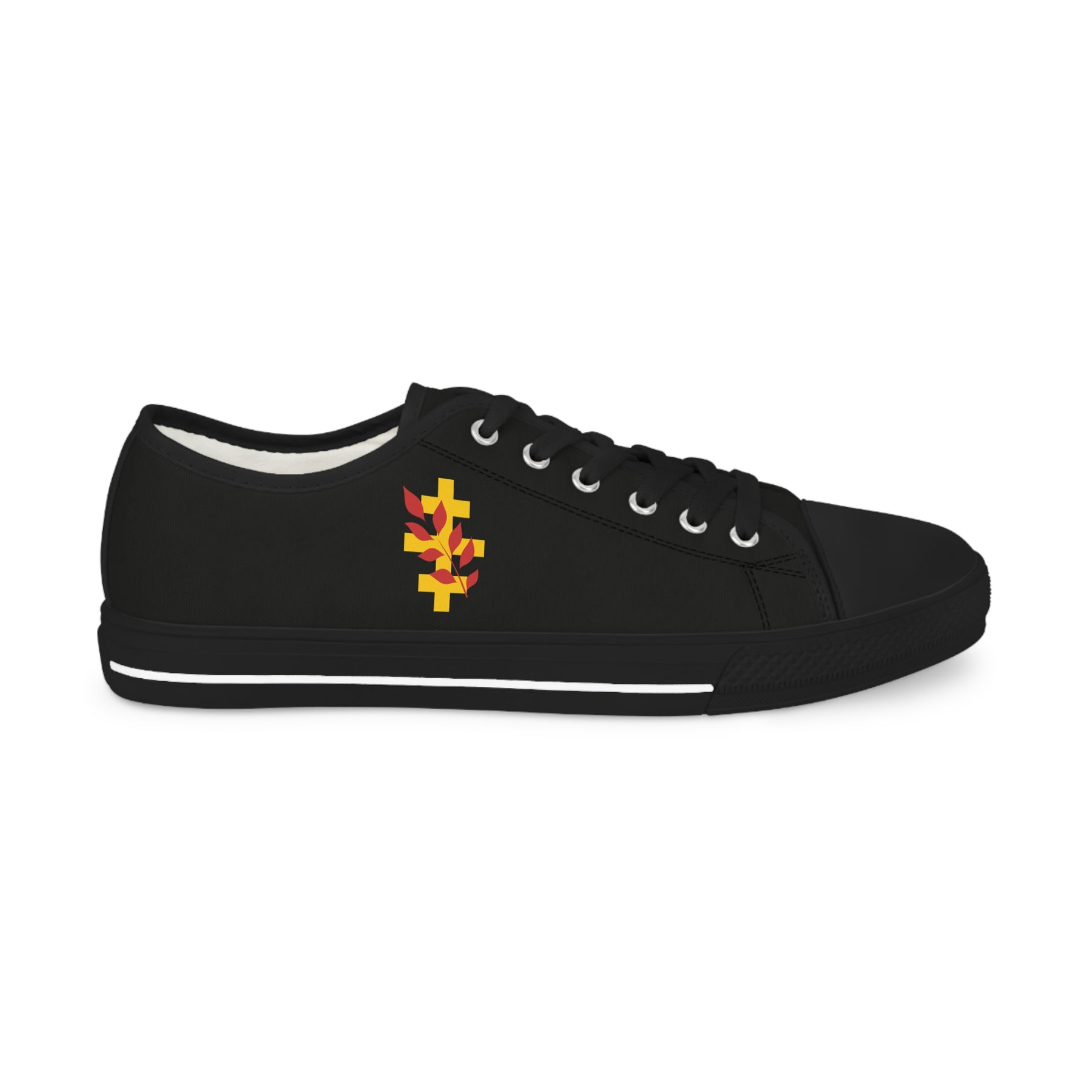Red Branch of Eri Sneaker - Low Top Sneaker Black & White Gold Emblem Red Branch - Bricks Masons