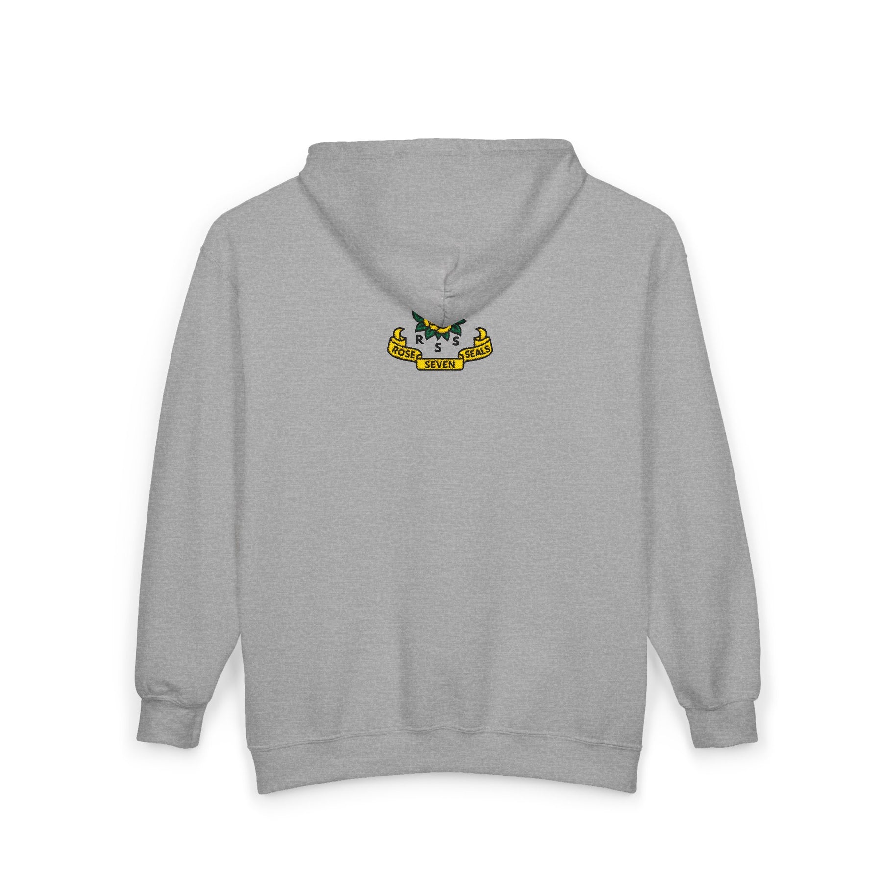 Rose of Seven Seals Hoodie - Zip Up Jacket Chest and Back Embroidery - Bricks Masons