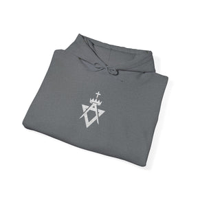 Allied Masonic Degrees Hoodie - Soft Cotton Poly Blend Embroidered Front Motif - Bricks Masons