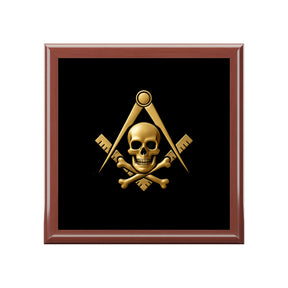 Widows Sons Jewelry Box - Square & Compass with Skull & Bones Emblem