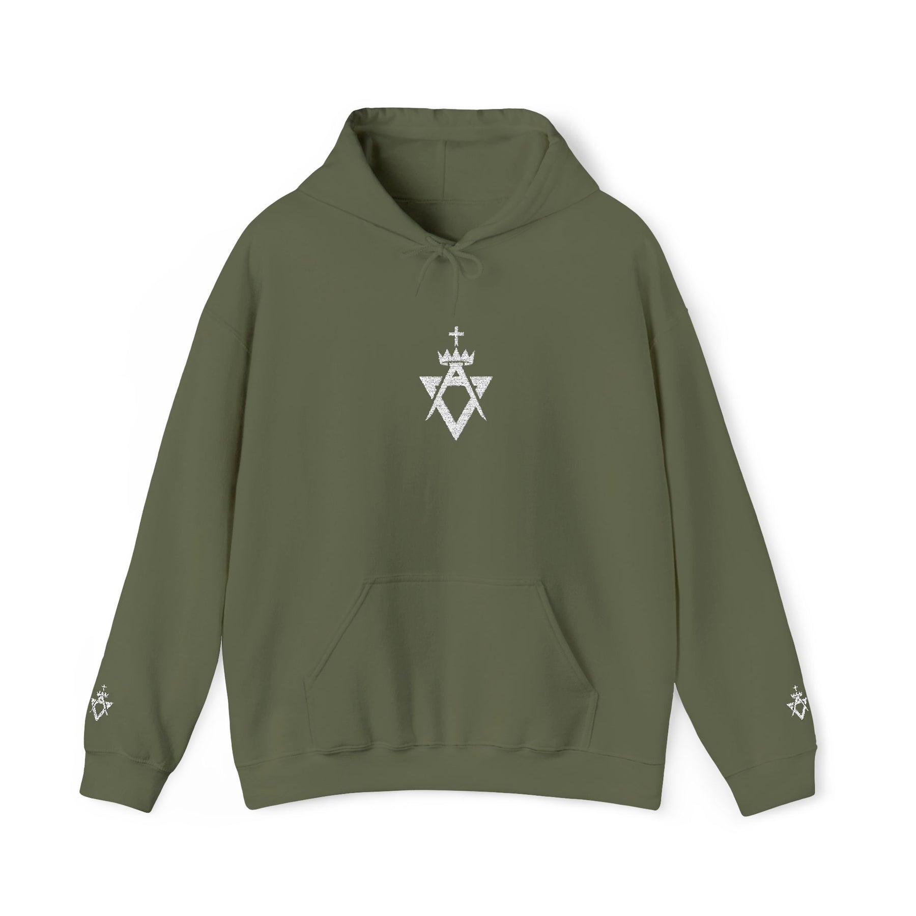 Allied Masonic Degrees Hoodie - Soft Cotton Poly Blend Embroidered Front Motif - Bricks Masons