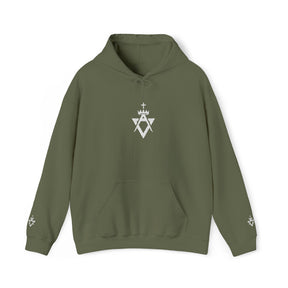 Allied Masonic Degrees Hoodie - Soft Cotton Poly Blend Embroidered Front Motif - Bricks Masons