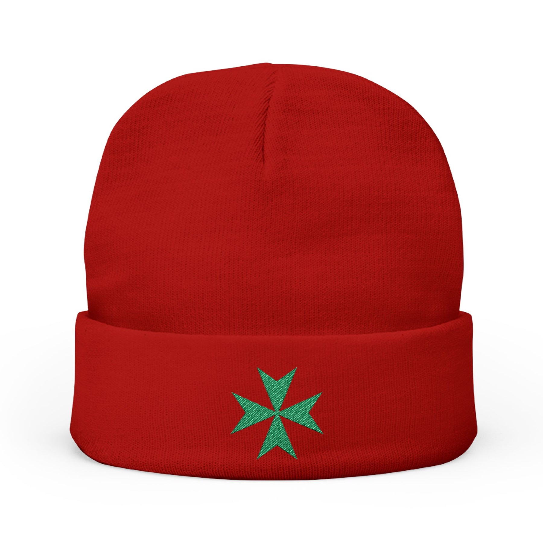 Order Of Saint Lazarus Beanie - Knit Embroidery Emblem - Bricks Masons