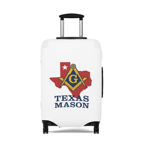 Master Mason Blue Lodge Luggage Cover - Square & Compass G Texas Map